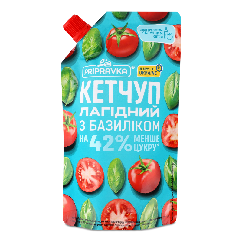 Кетчуп Лагідний з базиліком 250г д/п Приправка