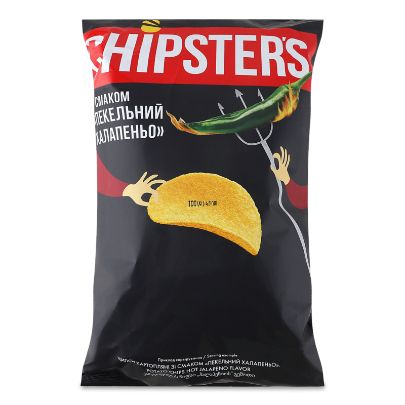 Чипси з смаком Пекельний халапеньо 100г м/у Chipster’s