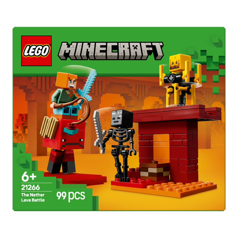 Конструктор для детей от 6лет №21266 The nether lava battle