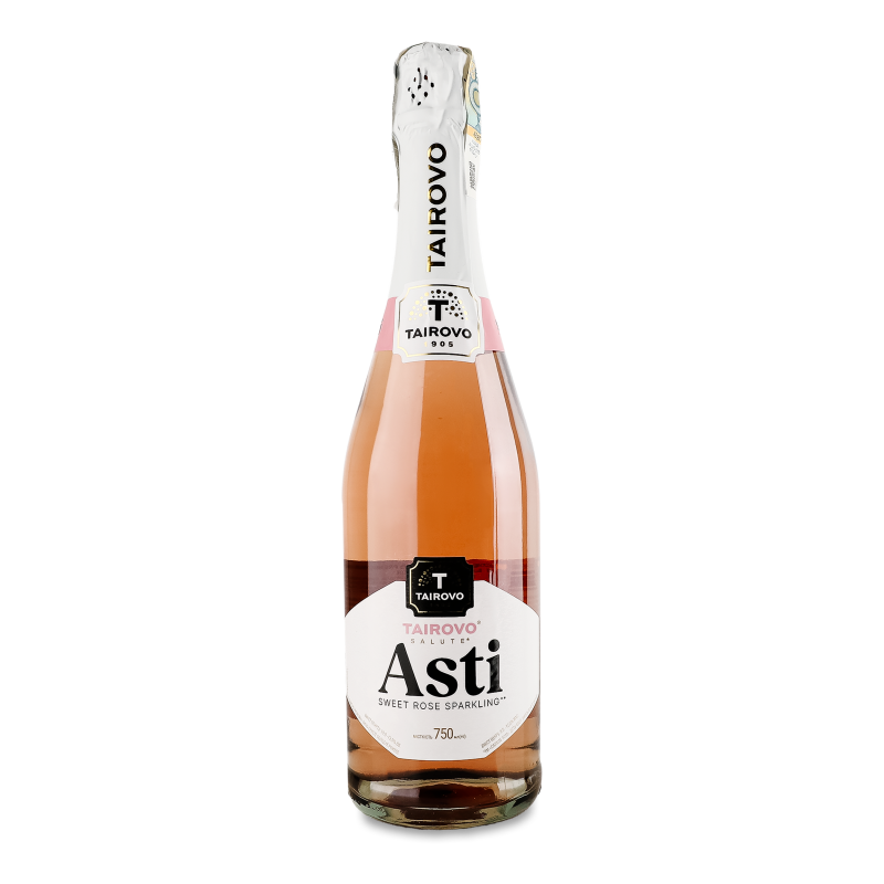 Вино ігристе Salute Asti рожеве солодке 10-13,5% 0,75л Tairovo Преміум