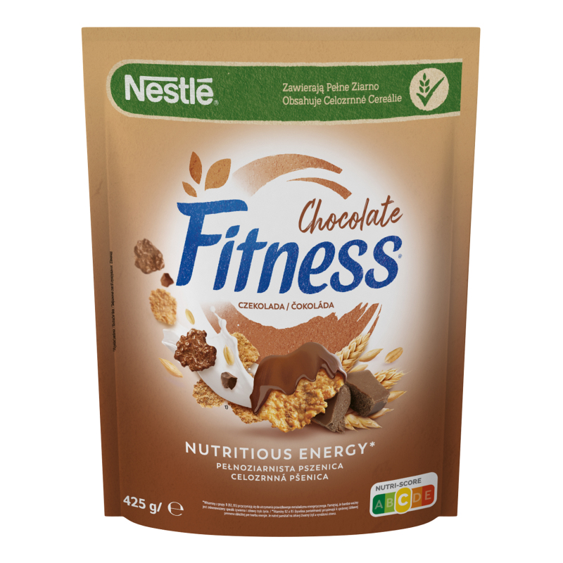 Хлопья из цельнозерновой пшеницы с шоколадом Chocolate Fitness д/п