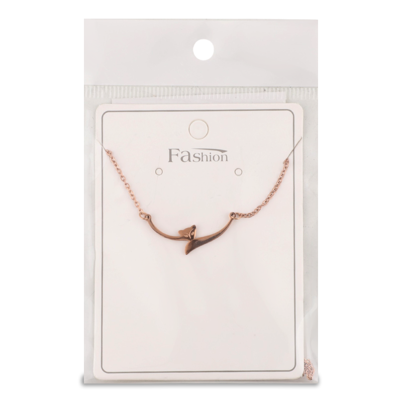 Ланцюжок жовтий метал з підвіскою 40см FHF1611