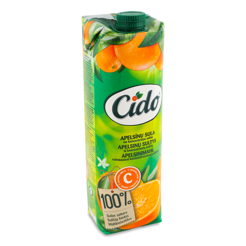 Сік апельсиновий 1л призма Cido