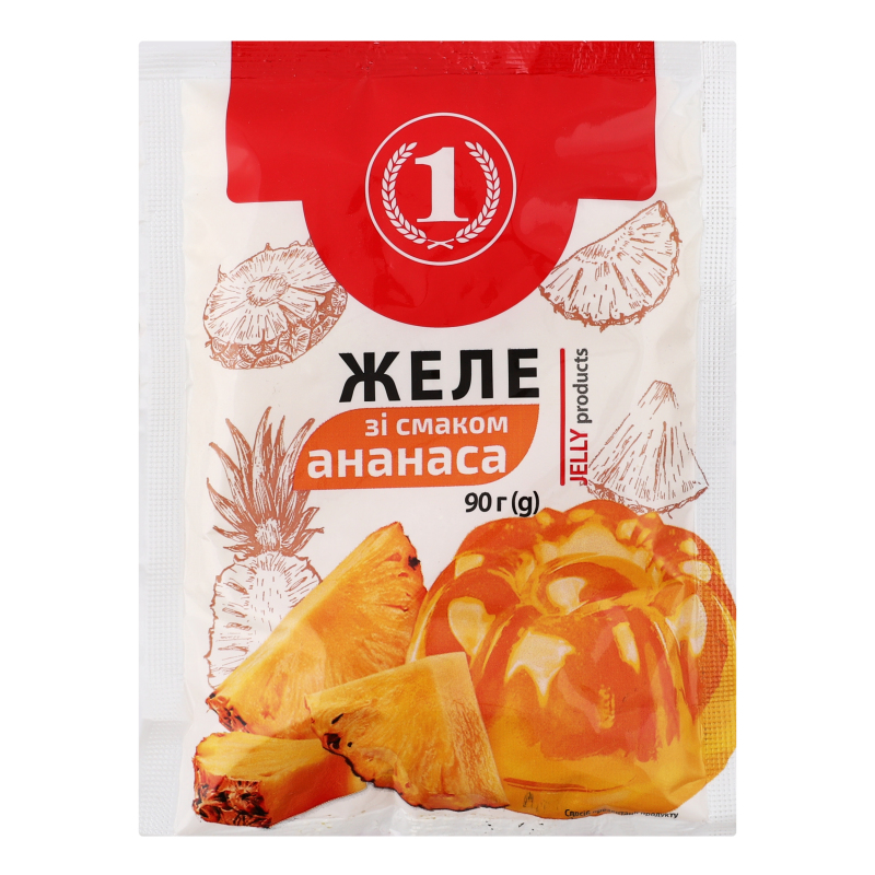 Желе зі смаком ананаса ТМ "1" м/у