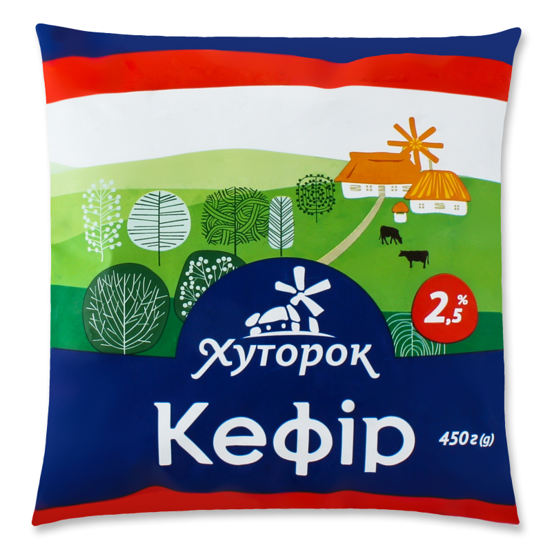 Кефір 2,5% 0,45л п/е Хуторок