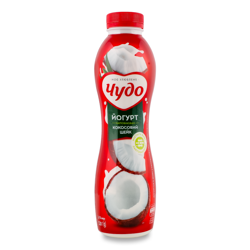 Йогурт питний Кокосовий шейк 2,5% 520г пет Чудо