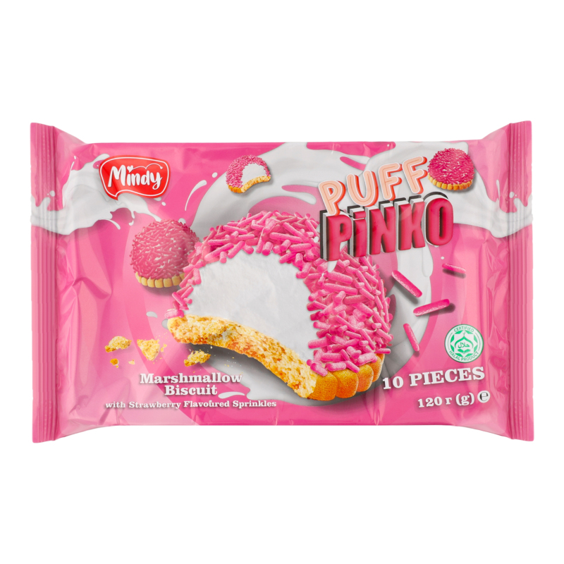 Десерт зі смаком полуниці Puff pinko Mindy м/у