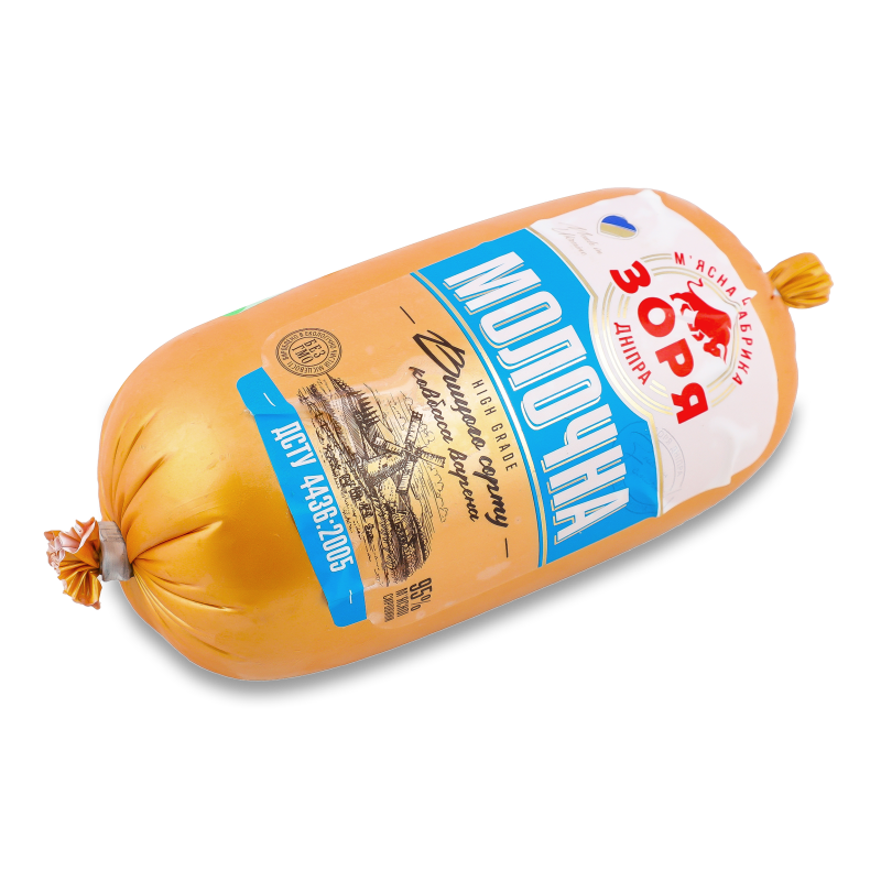 Ковбаса Молочна в/г 400г п/а Зоря Дніпра