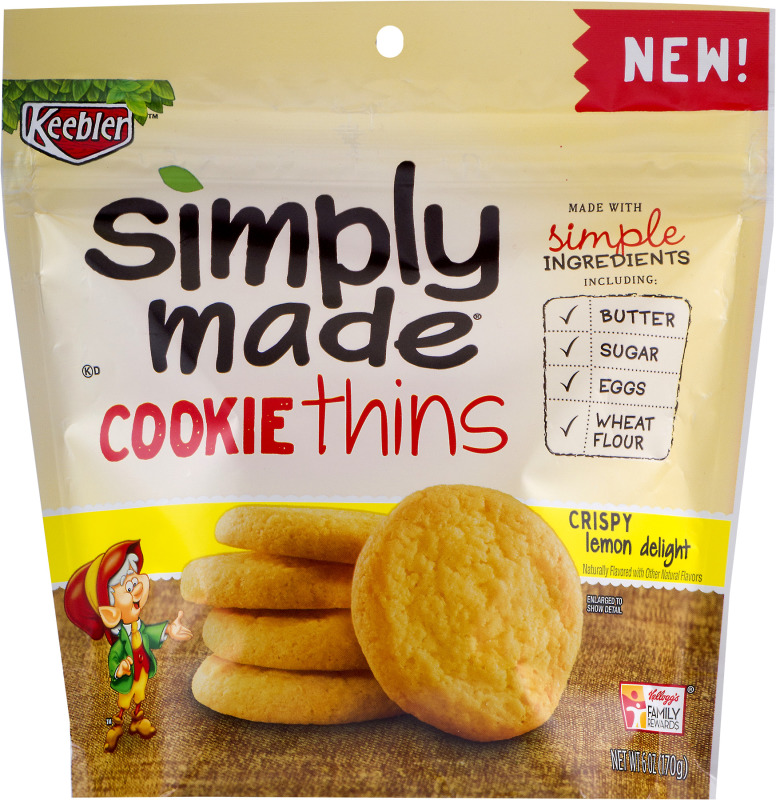 Keebler Simply Made Cookie Thins Crispy Lemon Delight Keebler