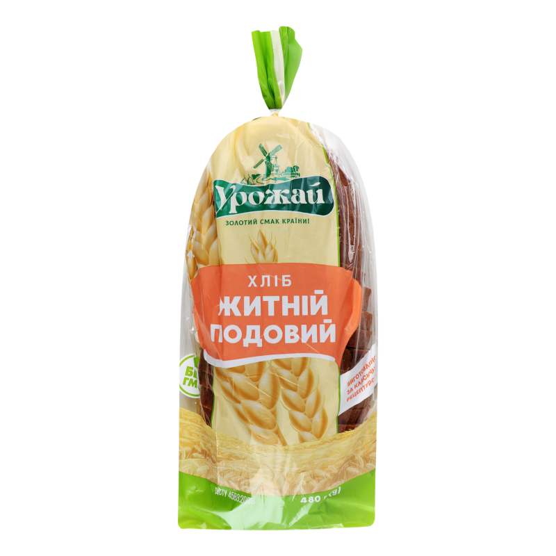 Хліб подовий овальний нарізний Житній Урожай