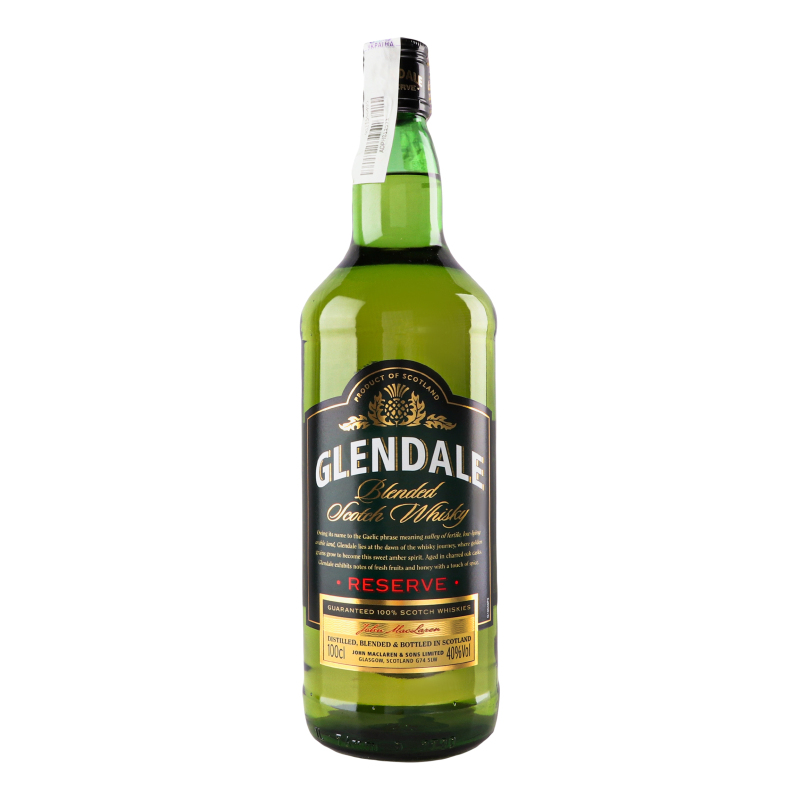Виски 1л 40% шотландский купажированный 3YO Blended Glendale бут