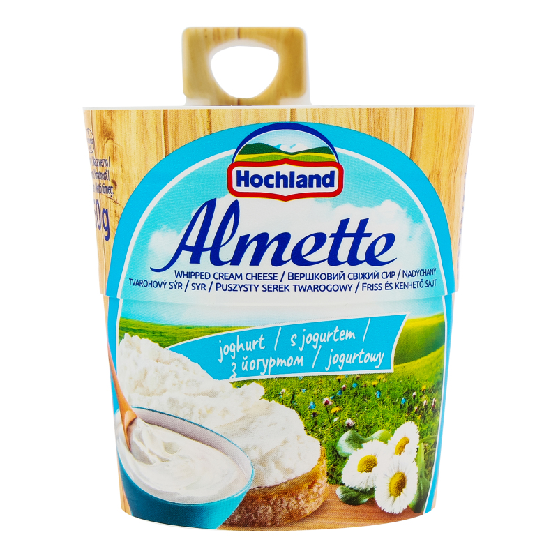 Сир 59% творожний вершковий з йогуртом Almette Hochland ст