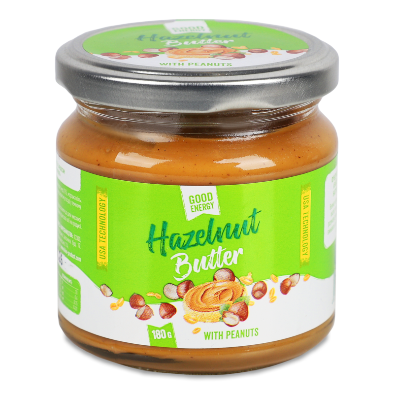 Паста фундукова з арахісом 180г твіст/б Гуд Енерджі