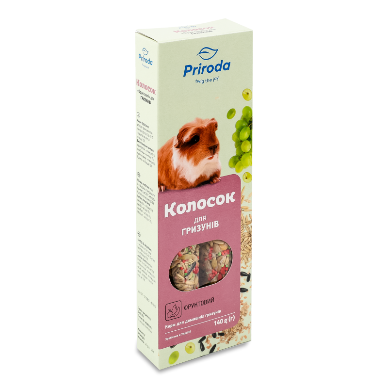 Корм д/гризунiв Колосок фруктовий 140г Природа