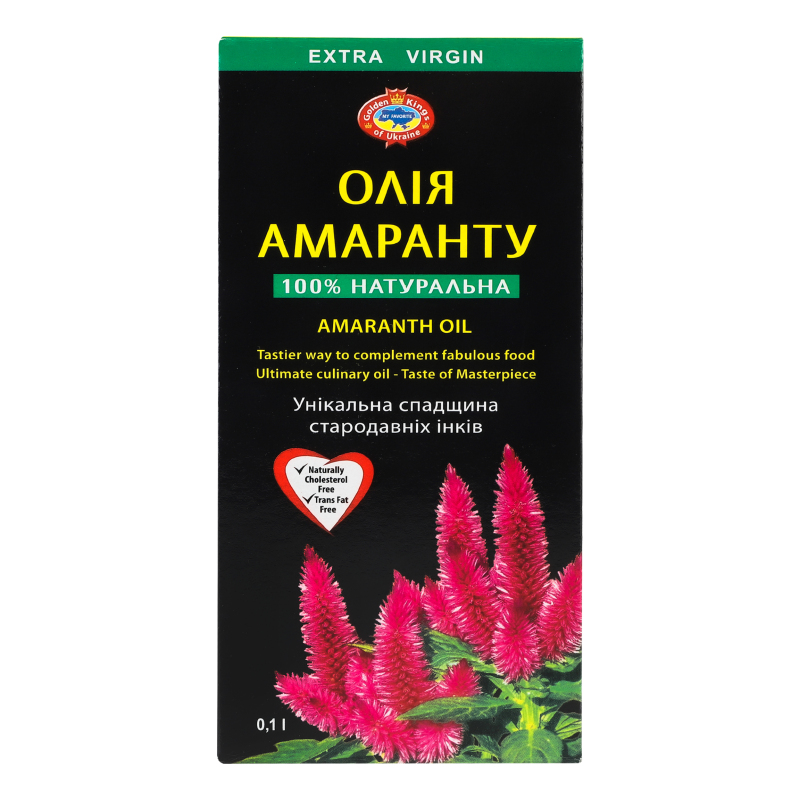 Масло амаранта Extra Virgin Golden Kings of Ukraine к/у 0.1л Golden ...
