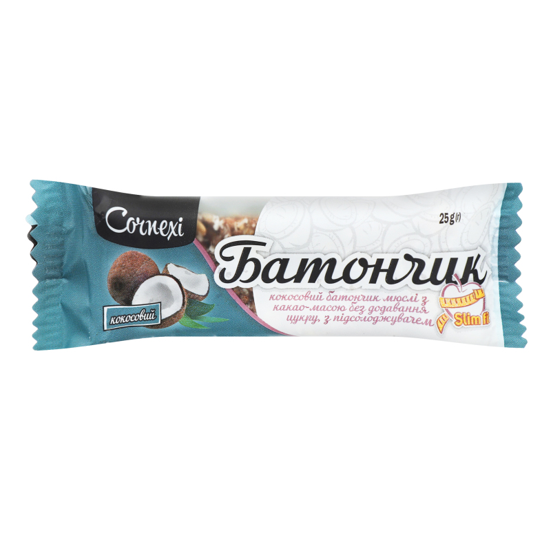 Батончик-мюслі кокосовий Cornexi м/у