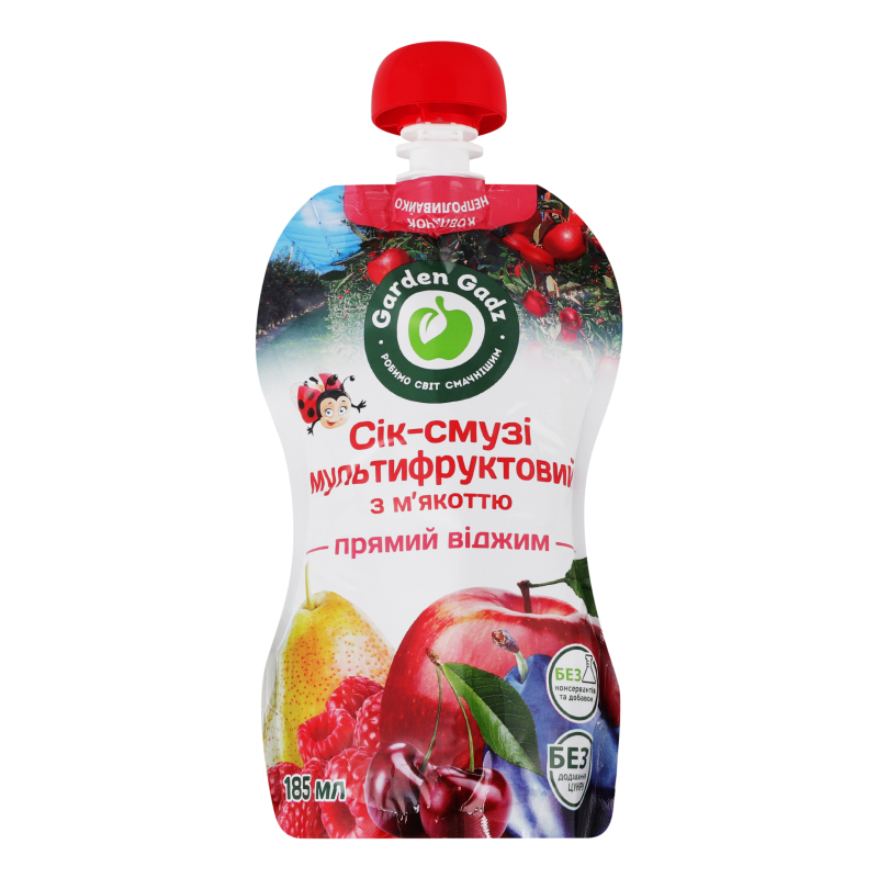 Сок-смузи прямой отжим с мякотью стерилизированный мультифруктовый