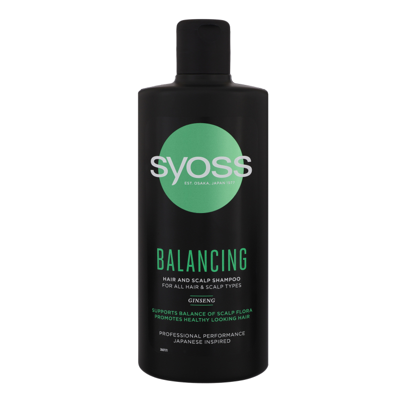 Шампунь для всех типов волос и кожи головы с женьшенем Balancing Syoss ...