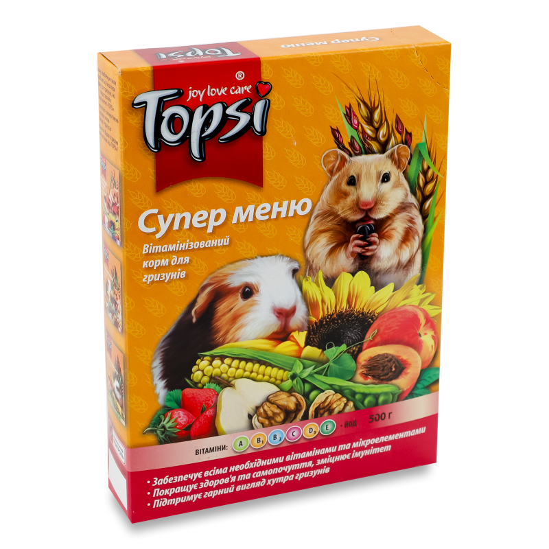 Корм д/гризунів Супер меню 575г Топсі