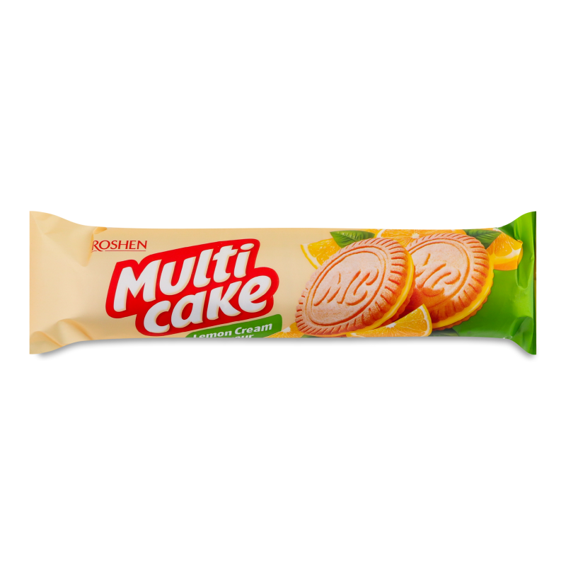 Печиво Multicake з начинкою Лимон-крем 180г Roshen