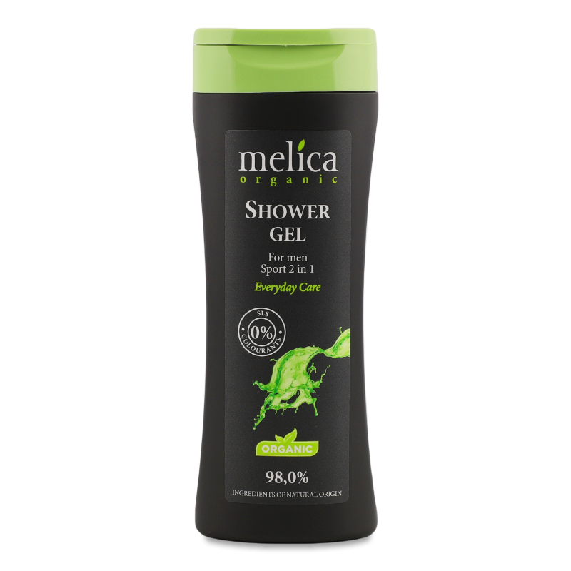 Гель д/душу Спорт 2в1 д/чоловіків 250мл Меліса Органік