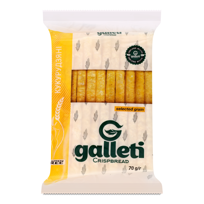 Хлібці хрусткі кукурудзяні 70г Галлеті