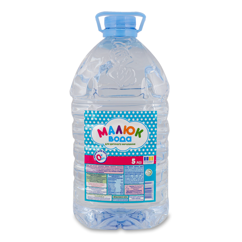 Вода д/дитячого харчування з перших днів життя 5л пет Малюк