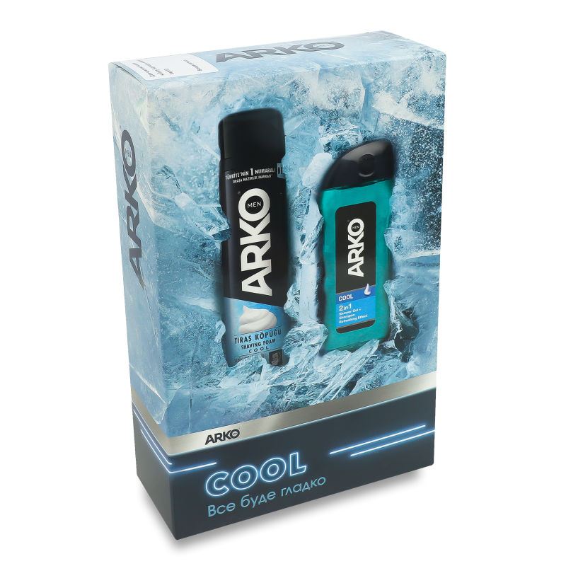 Набір Кул Піна д/гоління 200мл+Гель д/душу та шампунь 260мл д/чоловіків Арко