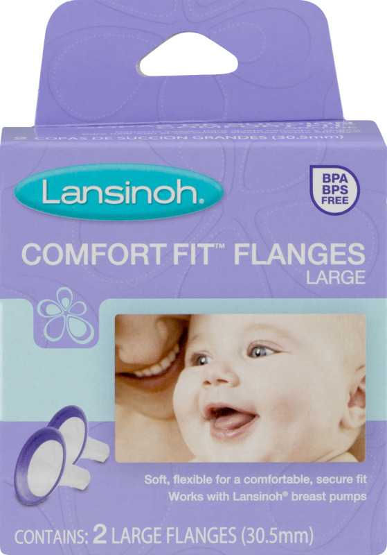 Lansinoh Comfort Fit Flanges Large 2 Ct Lansinoh 44677504287