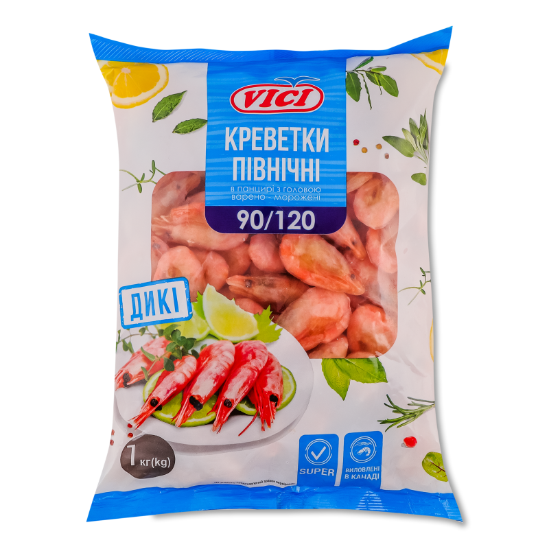 Креветки Любо есть в/м з/г 90/120  1кг Vici
