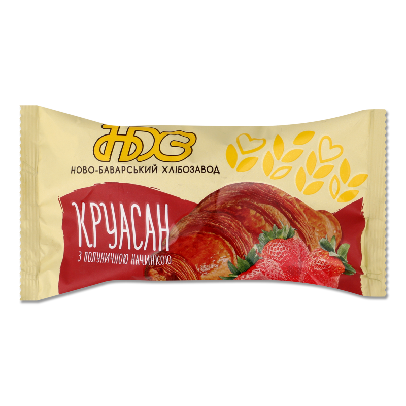 Круасан з полуничною начинкою 60г НБХЗ