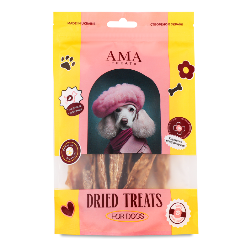 Ласощі д/собак Вим”я яловиче 100г АМА Трітс