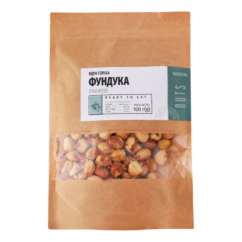 Ядра горіха фундука смажені Novus д/п
