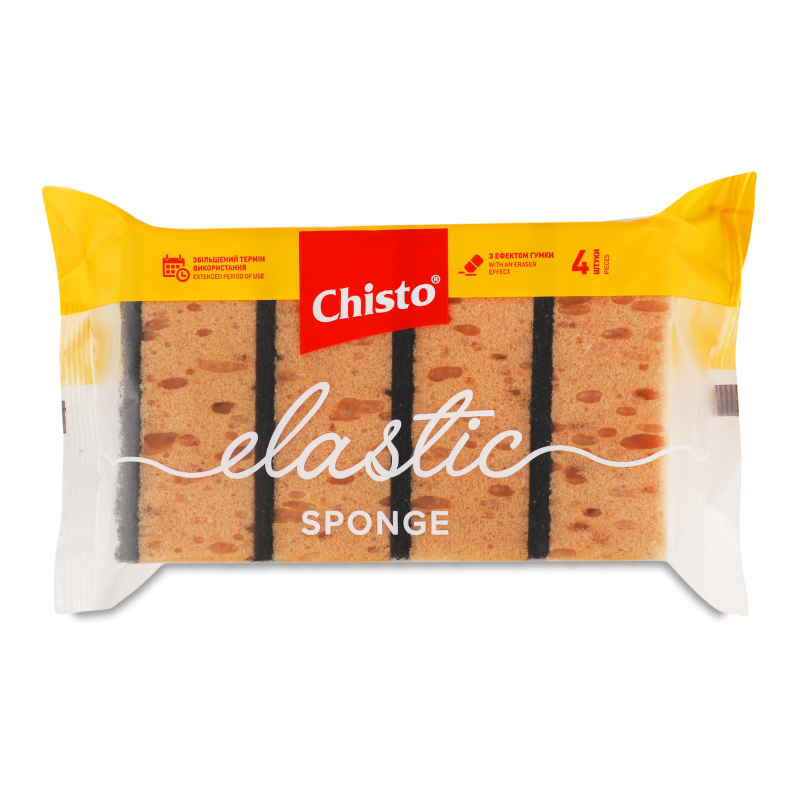 Губка кухонна Elastic 4шт Chisto