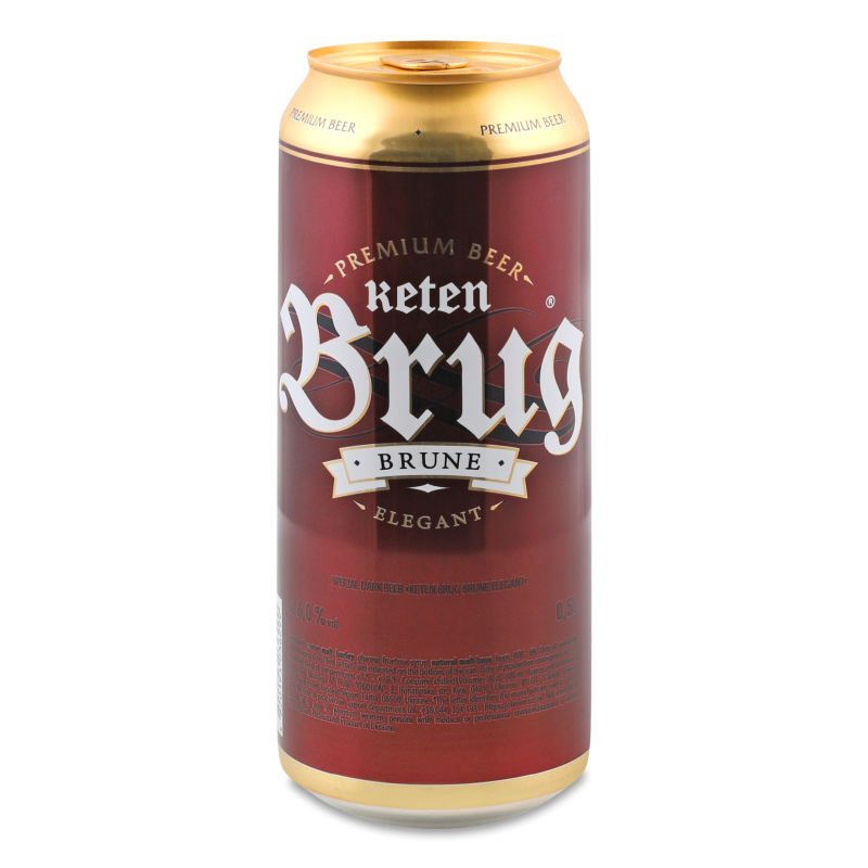Пиво спеціальне Brune Elegant темне 6% 0,5л ж/б Keten Brug