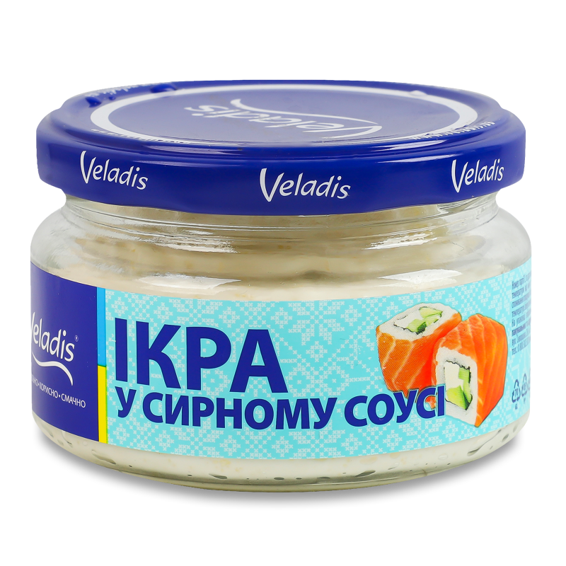 Ікра мойви в сирному соусі 160г твіст/б Veladis