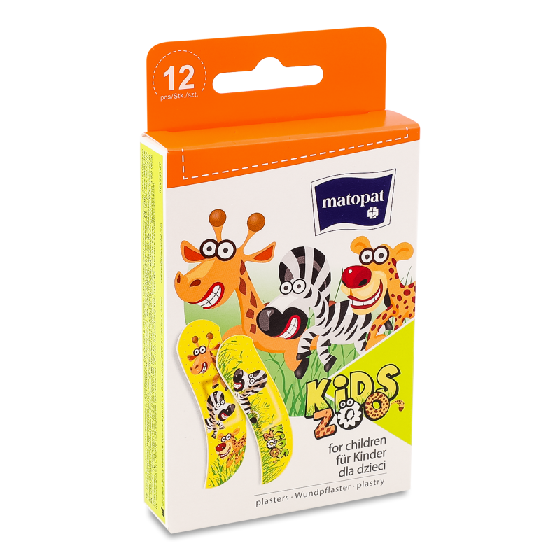 Пластир медичний Kids Zoo 12шт Matopat