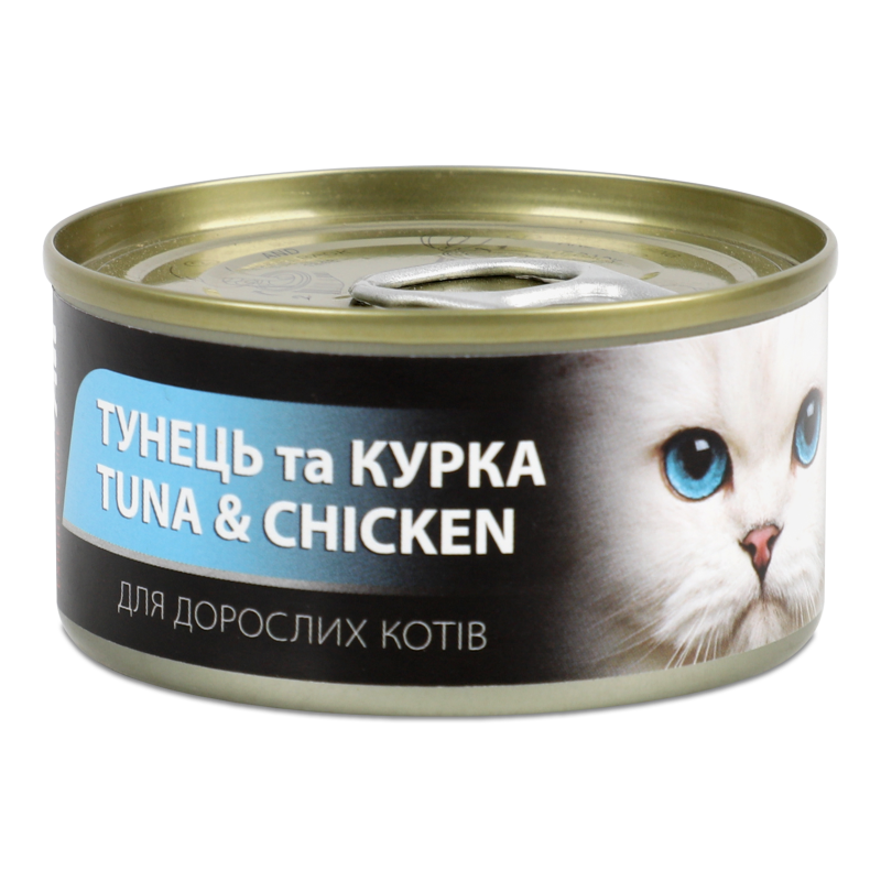 Корм д/котівз тунецем та куркою 85г ж/б ЕнімАлл