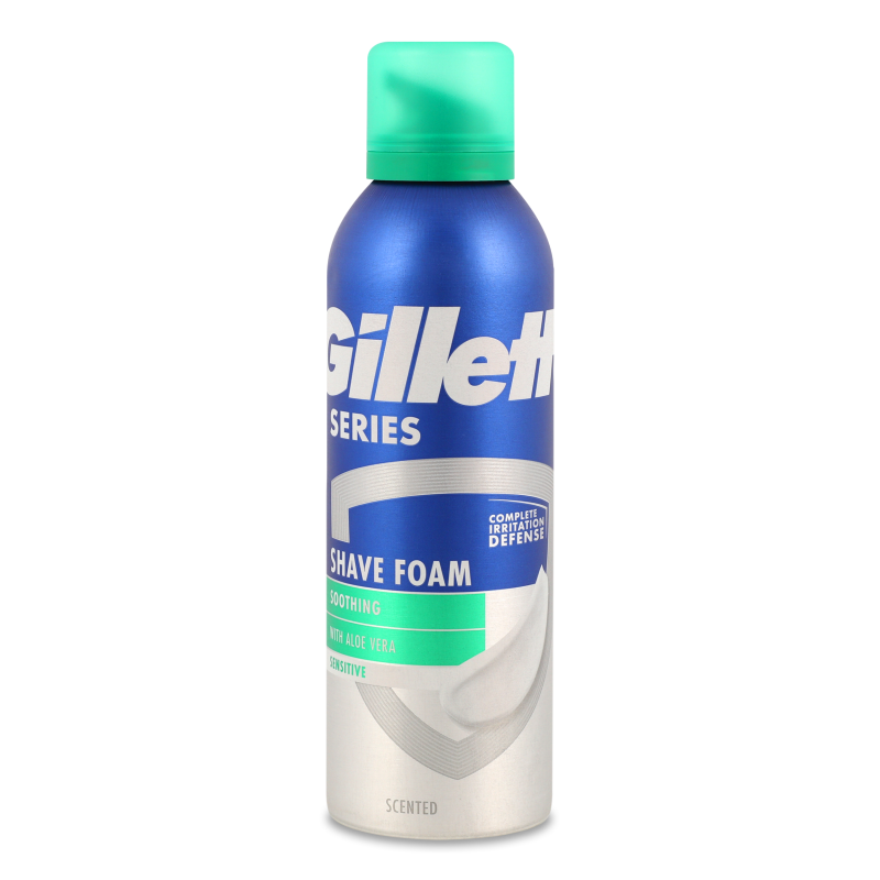 Піна д/гоління з алое вера д/чутливої шкіри 200мл Джилет