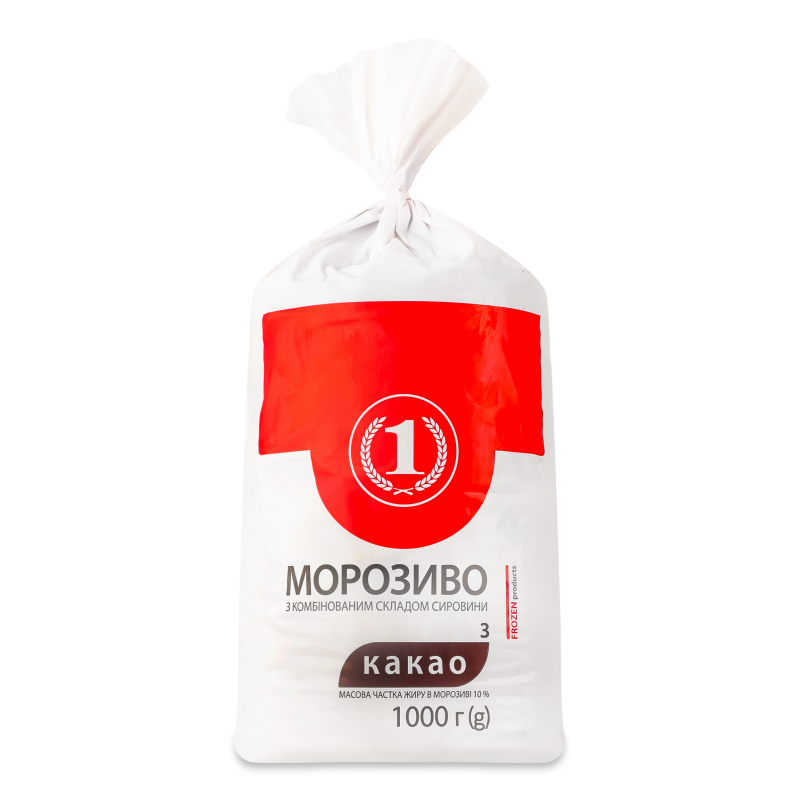 Морозиво з какао 1000г п/е ТМ “1”