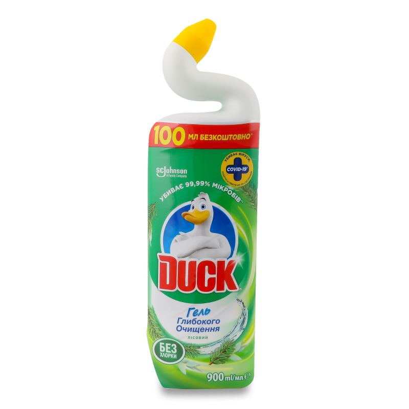 Засіб чистячий д/унітазів 5в1 Гігієна та білизна Лісовий 900мл Duck