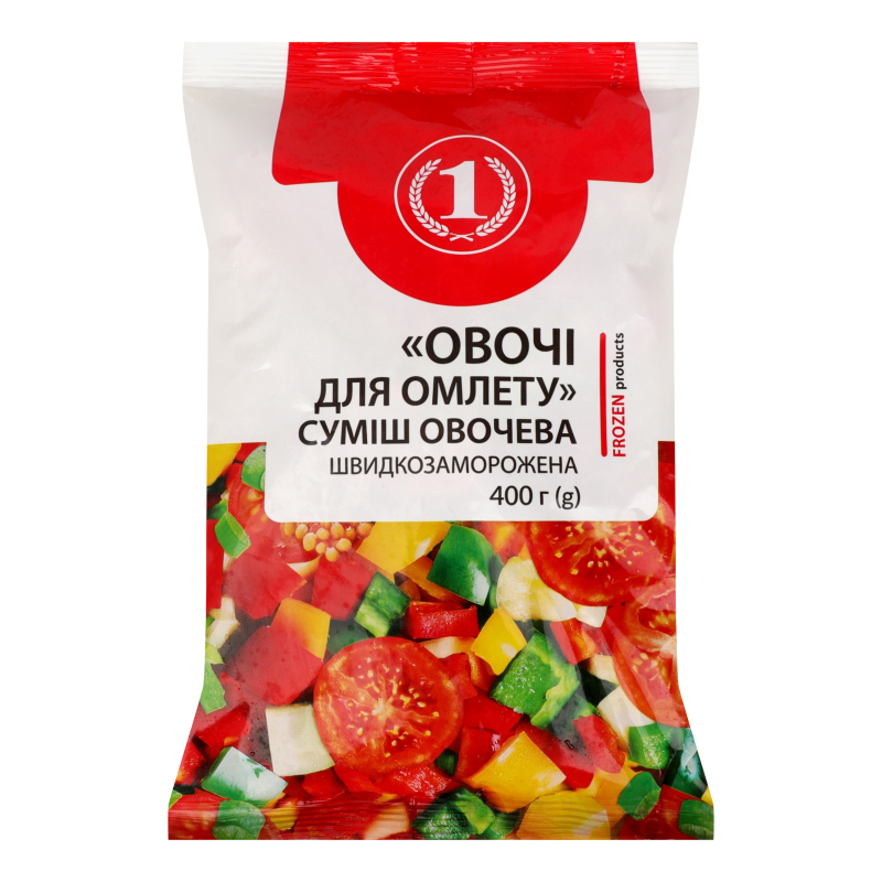 Суміш овочева швидкозаморожена Овочі для омлету ТМ 
