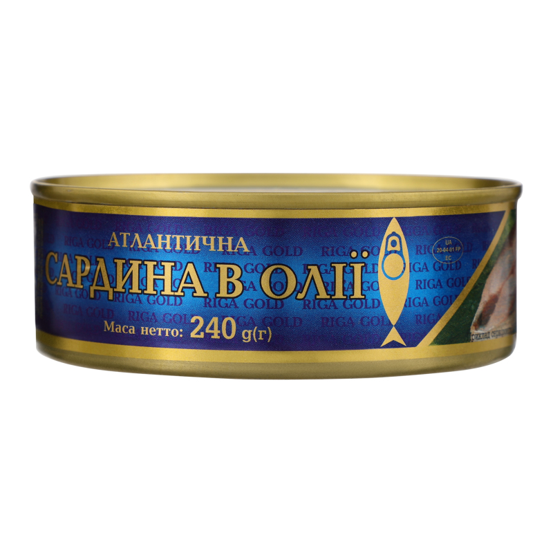 Сардина атлантическая в масле Рижское золото ж/б 240г Рижское золото ...