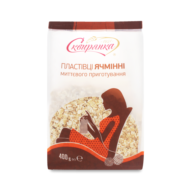 Пластівці миттєвого приготування ячмінні 400г Сквирянка