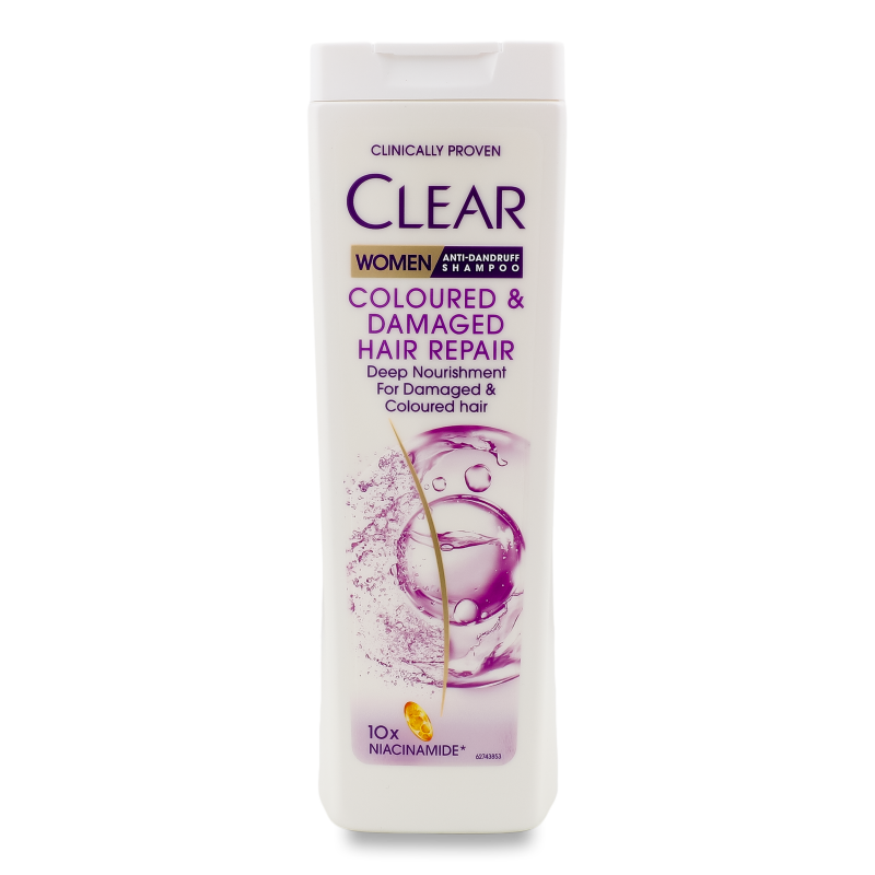 Шампунь Відновлення пошкодженого та фарбованого волосся проти лупи 360млКліа