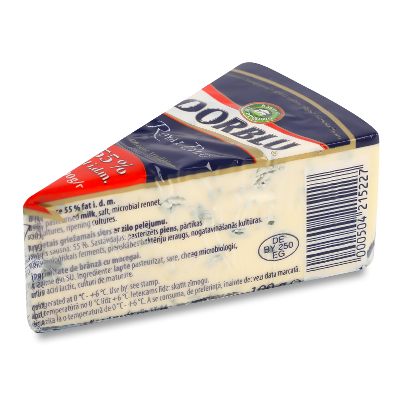 Сир DorBlu Royal Blu з блакитною пліснявою 55% 100г Kaserei Сhampignon