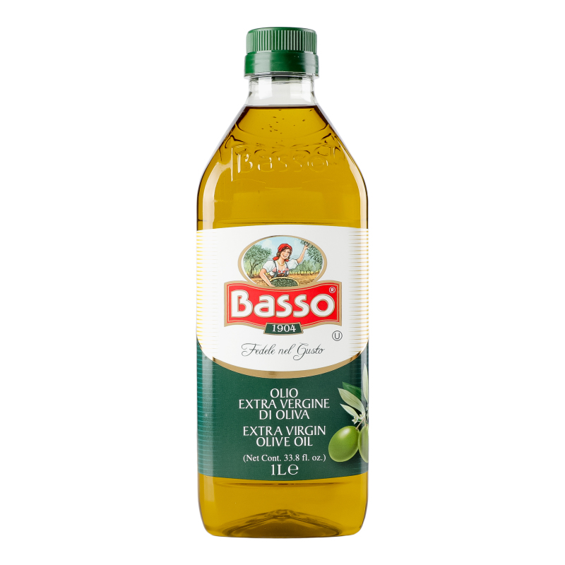 Масло оливковое первого прессования Extra Virgin Basso п/бут 1л