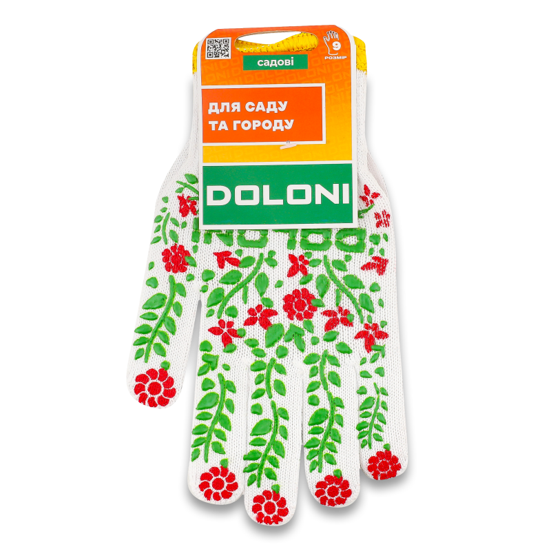 Рукавиці білі з малюнком ПВХ 10клас арт620 ДШГ