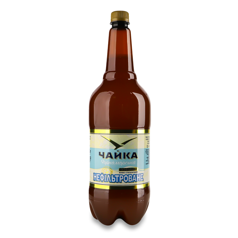 Пиво спеціальне Особливе світле нефільтроване 4,3% 1,45л пет Чайка Чорноморська