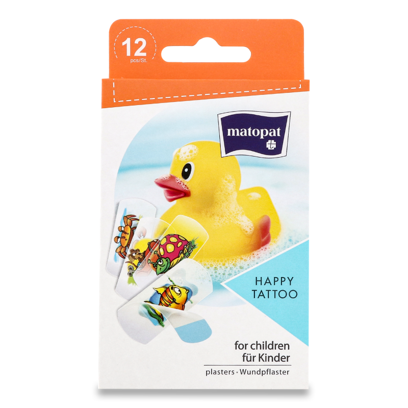 Пластир медичний Happy Tattoo 12шт Matopat